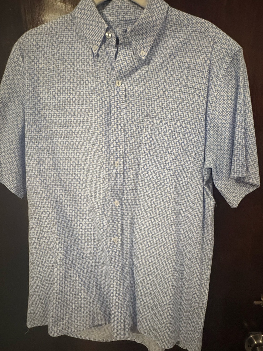 Bundle 3 for $15. Oleg Cassini Micro-Pattern Short Sleeve Button-Down Shirt.
